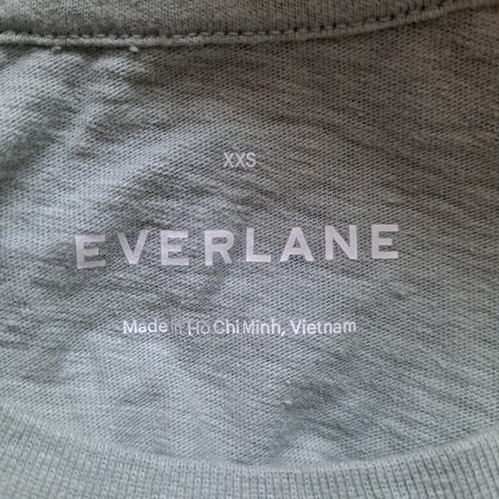 NWT Everlane Top 100% Cotton Box Cut Short Sleeve Tee Sage Green Womens Size XXS - Picture 6 of 8
